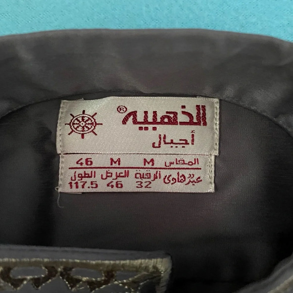 GOLDEN MOUNTAINS throbe full length gray gold embroidery zip mockneck NEW size M - Picture 14 of 14